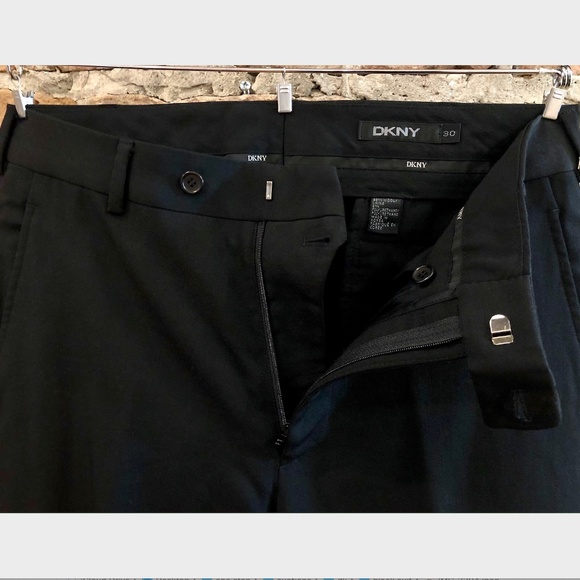 DKNY Men's Black Mid-Weight Wool 3 Button Front Suit 40R - Picture 6 of 15